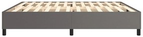 Estrutura de cama 200x200cm couro artificial cinzento