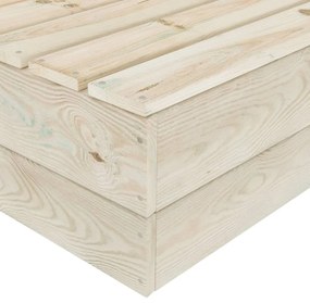Messa de jardim 2 pcs 60x60x30 cm madeira de abeto impregnada