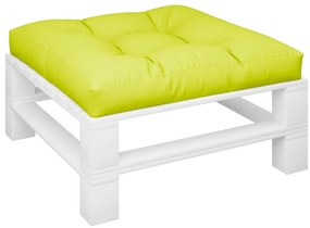 Almofadão p/ sofá de paletes 70x70x12 cm tecido verde brilhante
