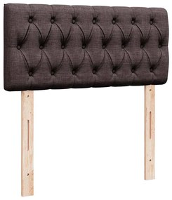Cama otomana com colchão 100x200 cm tecido castanho escuro