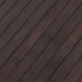 Tapete retangular 80x400 cm bambu castanho-escuro