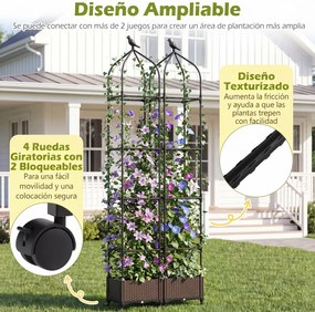 Floreira elevada para tomates com rega automática, altura ajustável de 95 a 200 cm, 4 rodas, suporte para plantas para pátio, terraço e jardim, preto