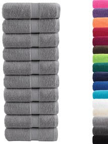 Toalhas de mãos premium SOLUND 10pcs 30x30cm 600 g/m2 cinzento