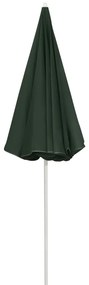 Guarda-sol de praia 240 cm verde