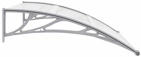 Toldo para porta 120x75 cm PC cinzento e transparente