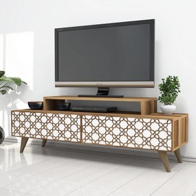 Suporte para TV City – Nogueira e Branco – 140 cm x 48,8 cm x 41,8 cm