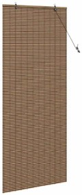 Persiana de Janela com cortinas Manual Castanho 90 x 220 cm Bambu