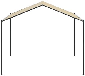 Tenda com toldo 4x3 m aço e tecido bege