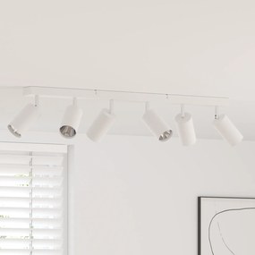 vidaXL Spotlight de Teto 6 Direções Ajustáveis Branco GU10