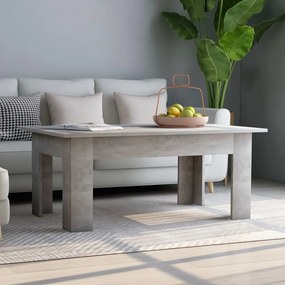 vidaXL Mesa de centro 100x60x42 cm derivados madeira cinzento cimento