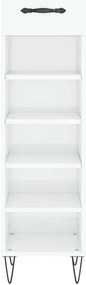 Sapateira 30x35x105 cm derivados de madeira branco brilhante