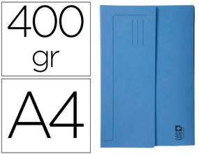 Subpasta Cartolina Exacompta Clean Safe Pocket Horizontal Din A4 Con 2 Abas Azul 400 gr Pack de 5 Unidades