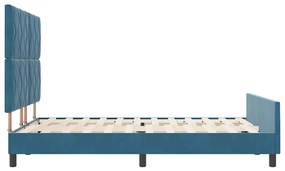 Cama vidaXL Azul Escuro 140x200 cm Veludo