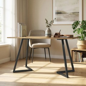 Conjunto de 4 Pernas de Mesa Quadradas (TAMPO NÃO INCLUIDO) Industriais para Móveis com Pés Ajustáveis 43x3x72 cm Preto