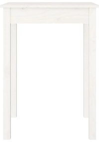 Mesa de jantar 55x55x75 cm madeira de pinho maciça branco