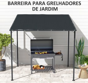 Pérgola de Parede 2,4x2,4 m Pérgola de Jardim com Teto Inclinado Prote