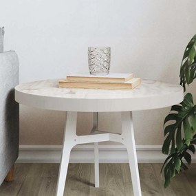 vidaXL Tampo de mesa redondo Ø50x3 cm madeira de pinho maciça branco