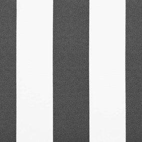 Toldo retrátil 4x3 m tecido e alumínio antracite e branco