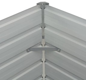 Canteiro jardim elevado 160x80x77 cm aço galvanizado antracite