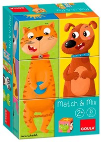 Puzle Goula Cubos de Carton Apilables Match&Mix 6 Piezas