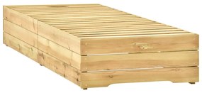 Espreguiçadeira com mesa madeira de pinho impregnada verde