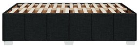 Estrutura de cama sem colchão 120x200 cm tecido preto