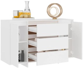 Aparador com 3 gavetas 120x41x75 cm derivados de madeira branco