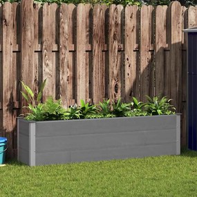vidaXL Canteiro elevado de jardim 200x50x54 cm WPC cinzento