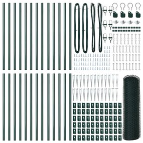 Cerca Hexagonal vidaXL Verde 0.5x50 m Aço