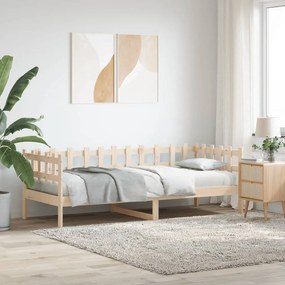 Sofá-cama sem colchão 90x200 cm madeira de pinho maciça