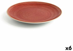 Plat Bord Ariane Terra Cerâmica Vermelho (ø 27 cm) (6 Unidades)