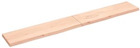 vidaXL Prateleira de parede 220x30x(2-4)cm carvalho maciço não tratado