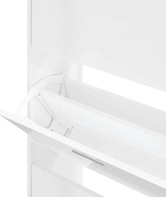 Sapateira 63x24x147 cm derivados de madeira branco brilhante