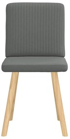 Cadeiras de jantar 2 pcs tecido cinzento-escuro