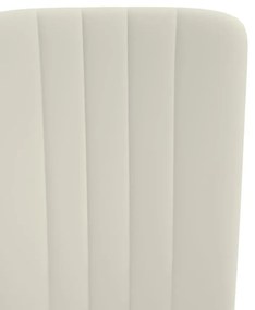 Cadeiras de jantar 2 pcs veludo cor creme