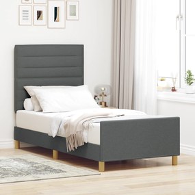 Cama vidaXL Cinza Escuro 80x200 cm em Tecido