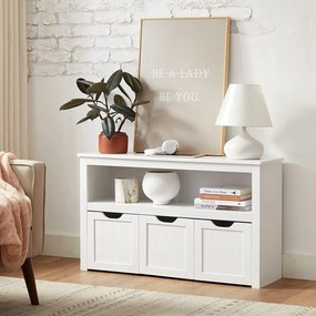 Armário de brinquedos para quarto de criança 102 x 30 x 60 cm branco