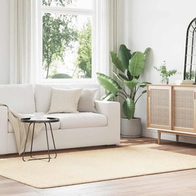 vidaXL Tapete shaggy de pelo alto NAVARRA 160x230 cm poliéster creme
