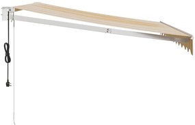 Toldo retrátil automático 3,5x2,5 m amarelo e branco
