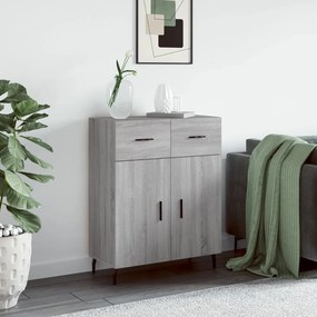 vidaXL Aparador 69,5x34x90 cm derivados de madeira cinzento sonoma