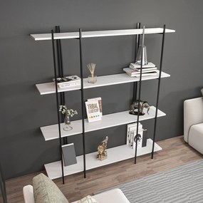 Estante Moss – Branco e Preto – 160x180x29,6 cm