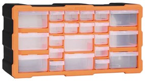 147583 vidaXL Caixa organizadora com 22 gavetas 49x16x25,5 cm