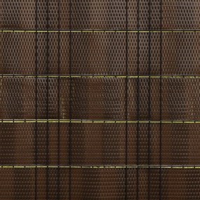 Telas de varanda 5 pcs 255x19 cm vime PE castanho e preto