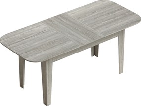 HOMCOM Mesa de Jantar Oval Extensível 140-180 cm Efeito Madeira Cinza | Aosom Portugal