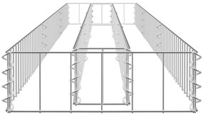 Canteiro elevado/cesto gabião 270x30x10 cm aço galvanizado