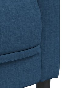 3 pcs conjunto de sofás tecido azul