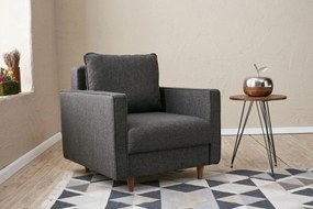 Sofá de 1 Lugar Eva – Antracite – 85x82x90 cm