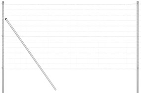 Cerca Euro com 7 postes, 1,4 x 10m, em aço galvanizado