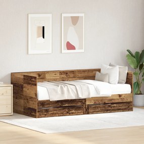 Cama de Dia com Gaveta Madeira antiga Madeira engenheirada