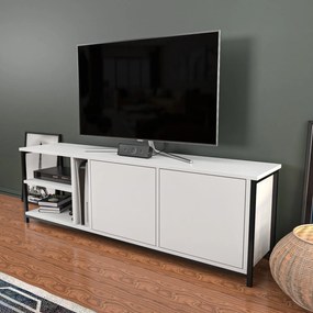 Móvel TV Stand Primrose – Preto e Branco – 160 cm x 35,3 cm x 50,8 cm